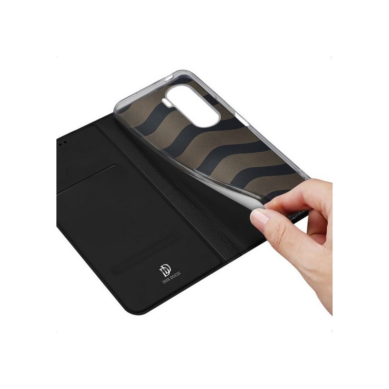 Etui Portefeuille Skin Pro Dux Ducis Pour IPhone 15 Noir