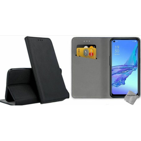 Pochette à rabat Noir pour Oppo A53/A53s