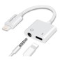 Adaptateur 2 Lightning 1 Jack Blanc