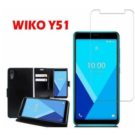 Pochette + verre trempé pour Huawei Y51