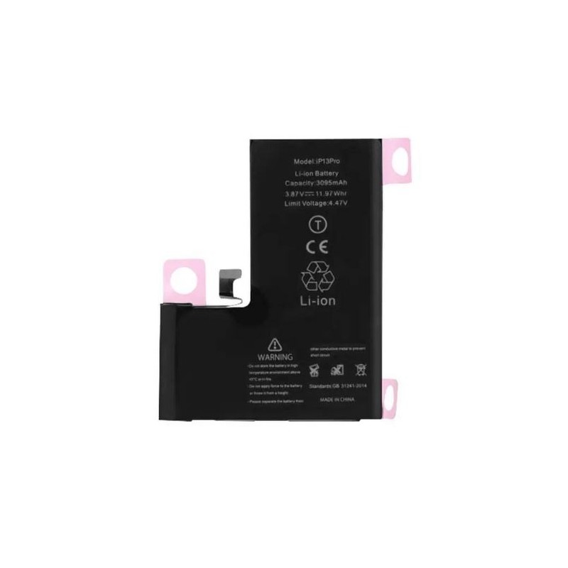 Batterie pour iPhone 13 Pro (Ti) + Adhésif offert
