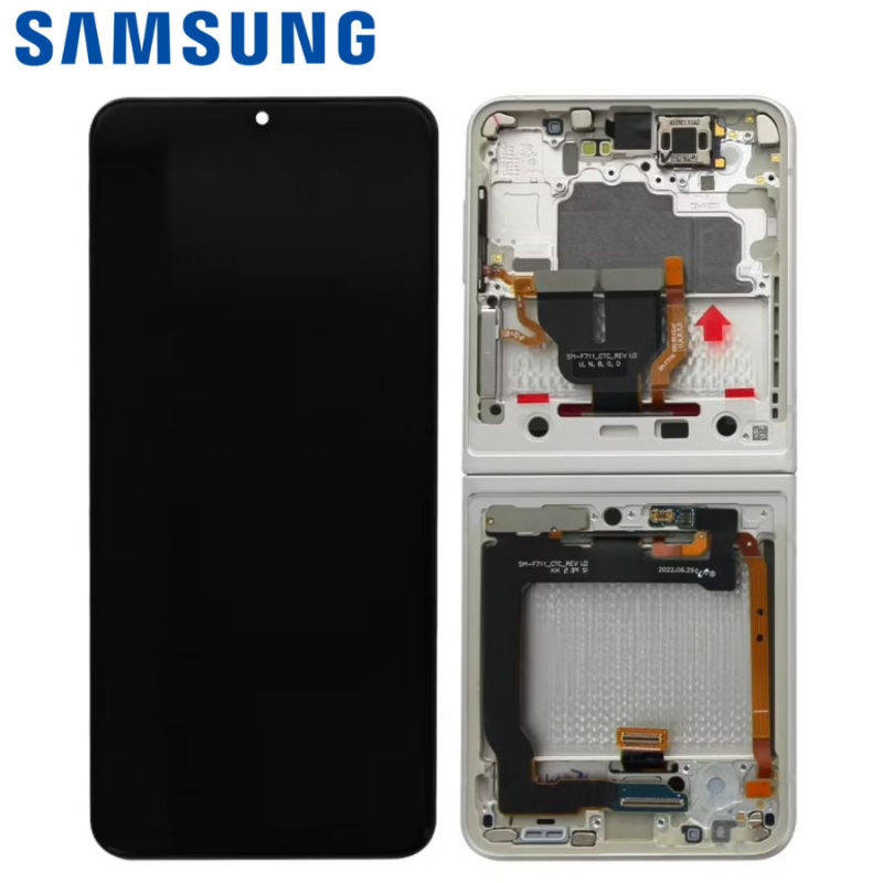 Ecran complet Samsung Galaxy Z Flip 3 5G (F711B) Crème