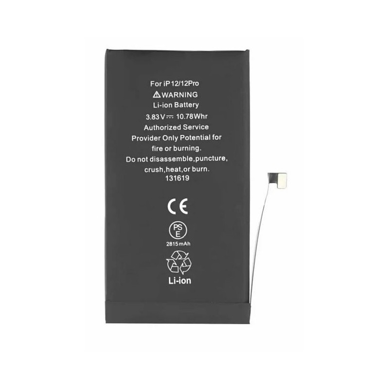 Batterie pour iPhone 12/12 Pro (Ti) + Adhésif offert
