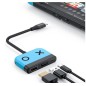 Dock 3en1 pour Nintendo Switch OLED Bleu
