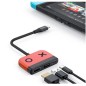 Dock 3en1 pour Nintendo Switch OLED Rouge