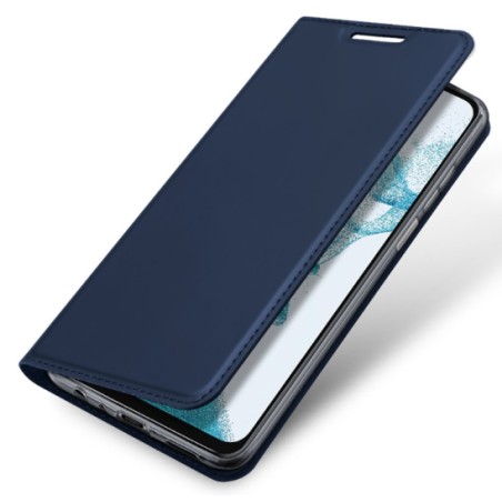 Etui Portefeuille Skin Pro Dux Ducis pour IPhone 13 Pro Bleu