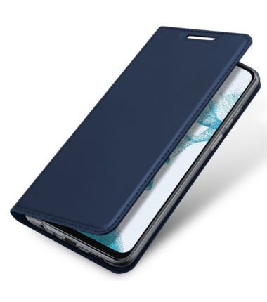 Etui Portefeuille Skin Pro Dux Ducis pour Samsung Galaxy A55 5G Bleu