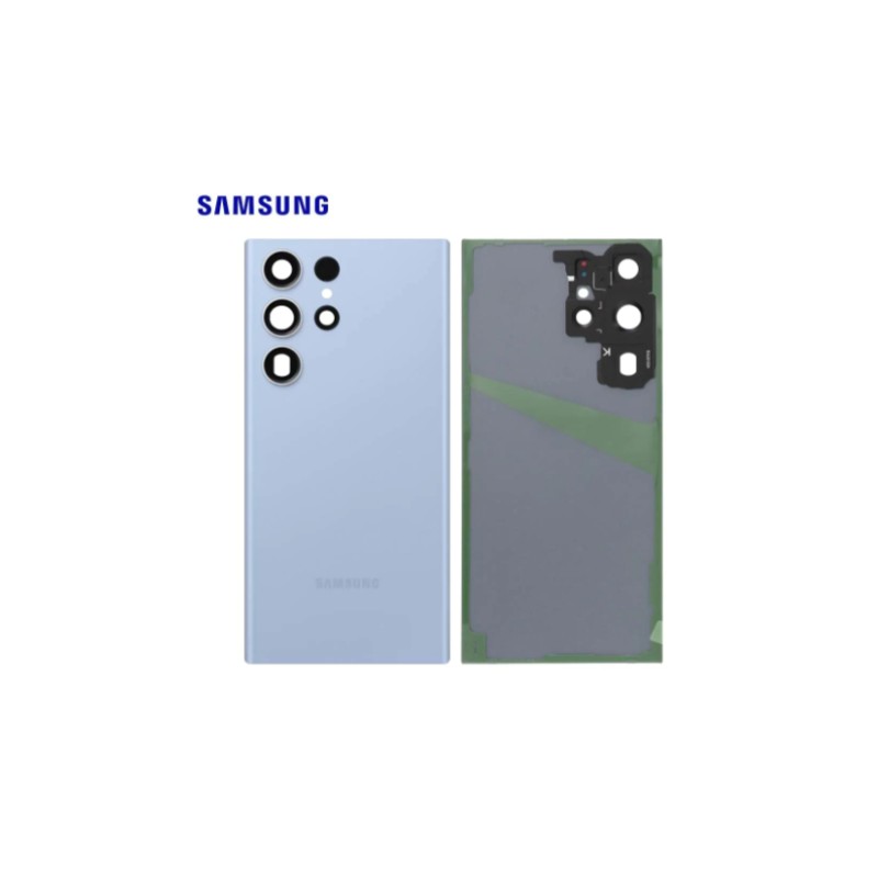 Vitre arrière Samsung Galaxy S23 Ultra (S918B) Bleu Ciel