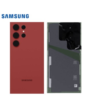 Vitre arrière Samsung Galaxy S23 Ultra (S918B) Rouge