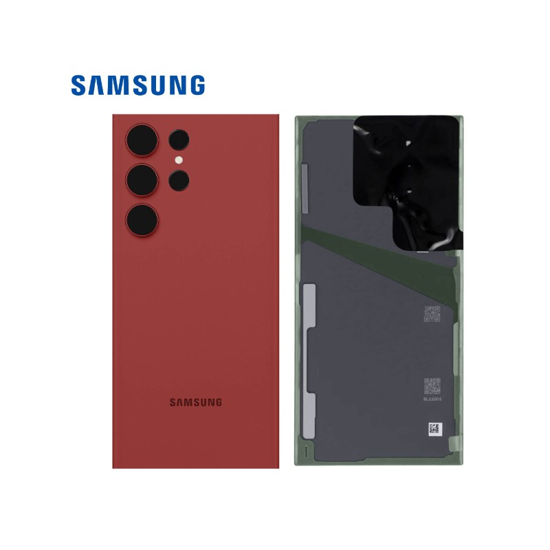 Vitre arrière Samsung Galaxy S23 Ultra (S918B) Rouge
