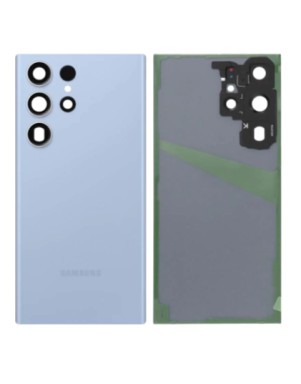 Vitre arrière pour Samsung Galaxy S23 Ultra (S918B) Bleu Ciel