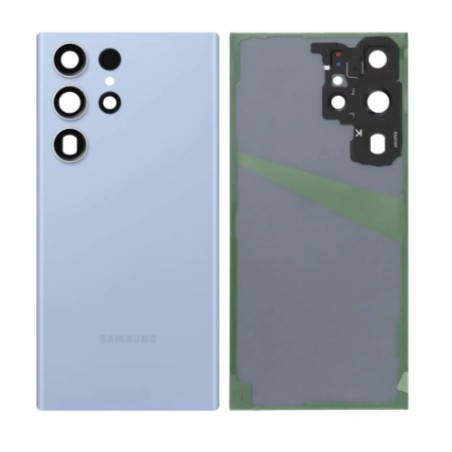 Vitre arrière pour Samsung Galaxy S23 Ultra (S918B) Bleu Ciel