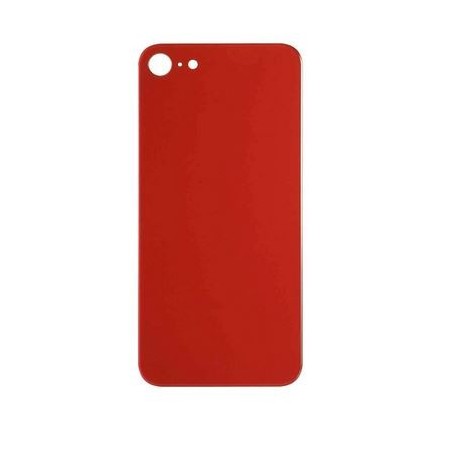 Vitre arrière "BIG HOLE" pour iPhone 8 / SE 2020 Rouge