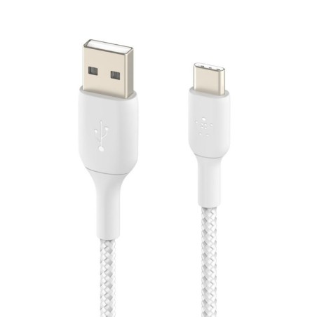Câble BELKIN Tressé USB à Type-C 2m Blanc