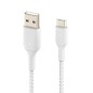 Câble BELKIN Tressé USB à Type-C 2m Blanc