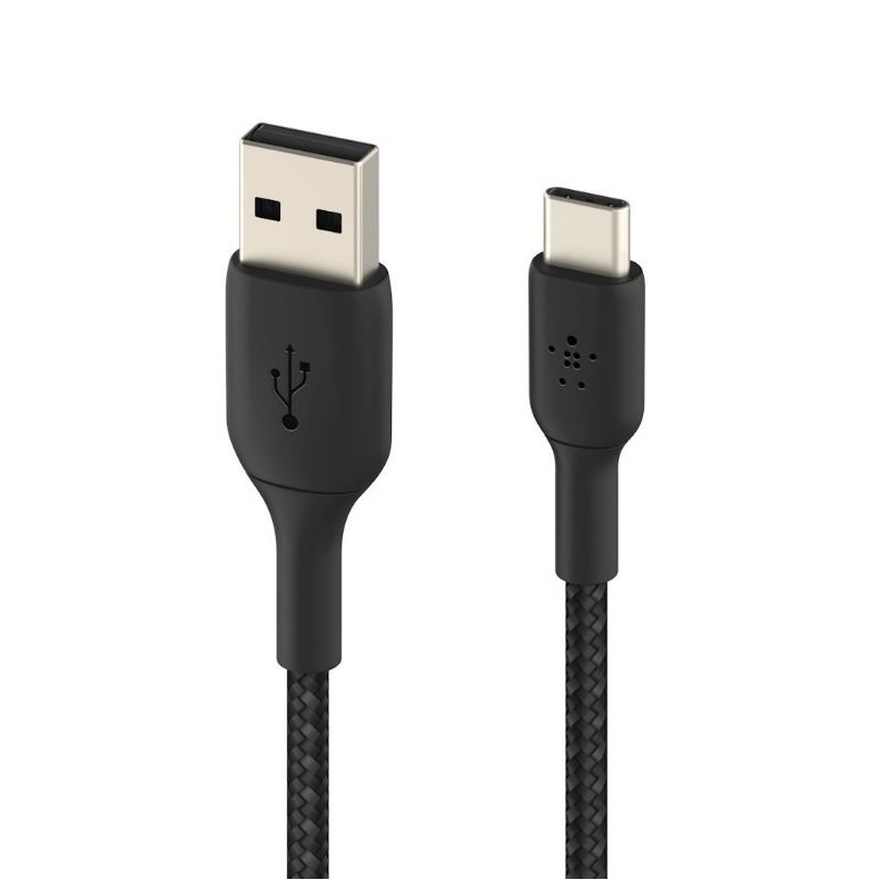 Câble BELKIN Tressé USB à Type-C 1m Noir