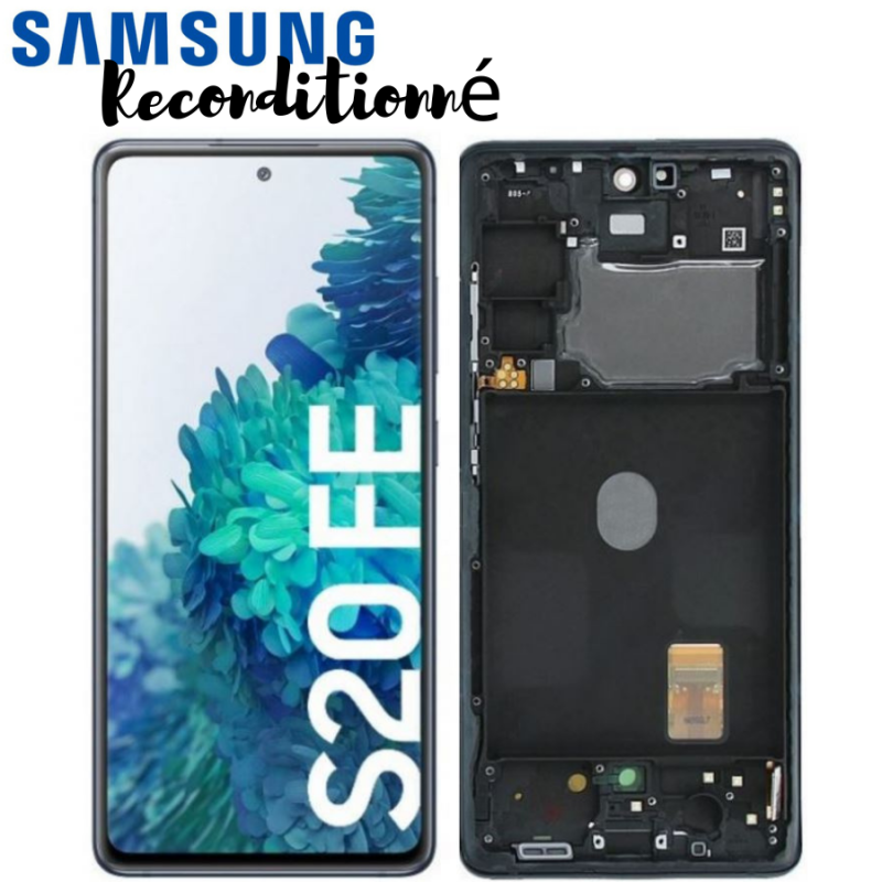 Ecran complet RECONDITIONNE Samsung Galaxy S20 FE 4G/5G (G780F/G781B) Bleu Navy