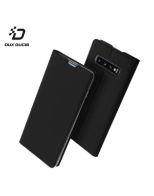 Etui Portefeuille Skin Pro Dux Ducis pour Samsung Galaxy S10 Noir