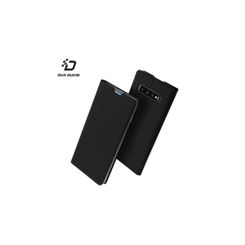 Etui Portefeuille Skin Pro Dux Ducis pour Samsung Galaxy S10 Noir
