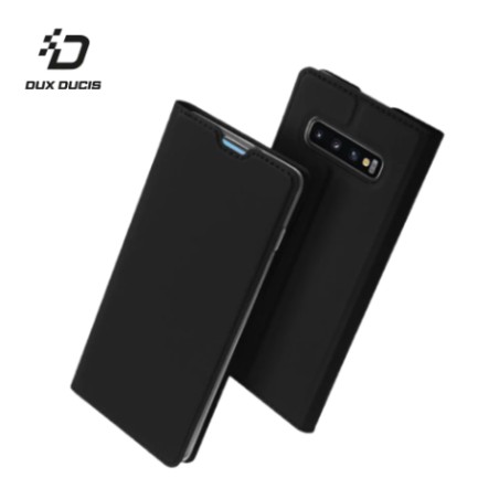 Etui Portefeuille Skin Pro Dux Ducis pour Samsung Galaxy S10 Noir