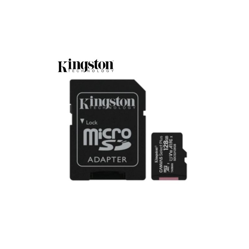 KINGSTON Canvas Select Plus microSD 128Go + Adaptateur