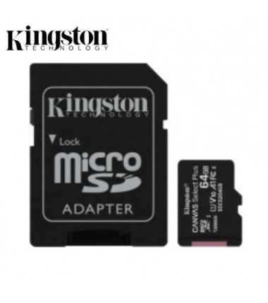 KINGSTON Canvas Select Plus microSD 64GO + Adaptateur