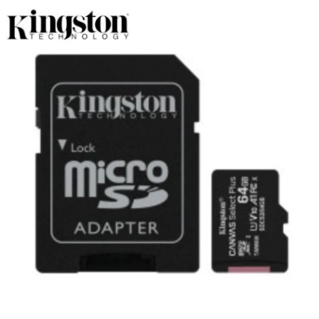 KINGSTON Canvas Select Plus microSD 64Go + Adaptateur