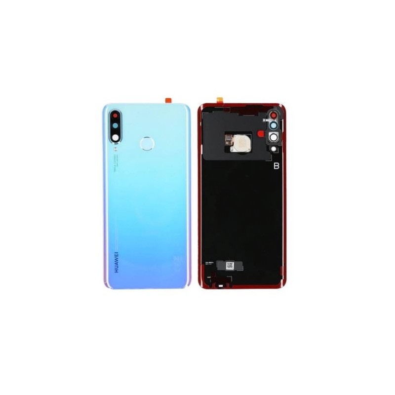 Vitre arrière pour Huawei P30 Lite Bleu nacré