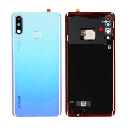 Vitre arrière pour Huawei P30 Lite Bleu nacré