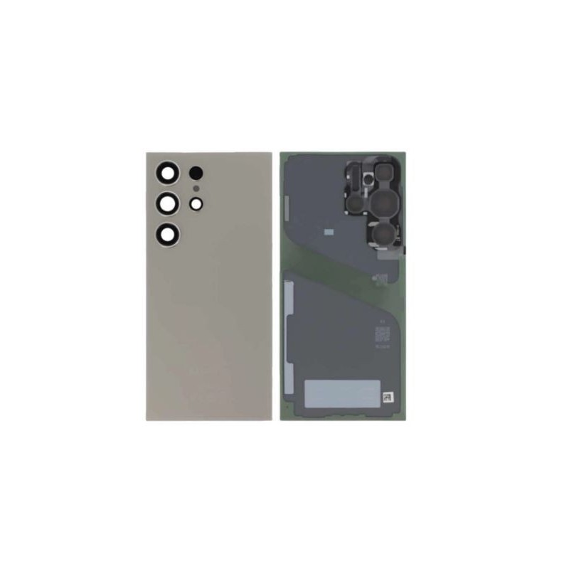 Vitre arrière pour Samsung Galaxy S24 Ultra (S928B) Titane Gris