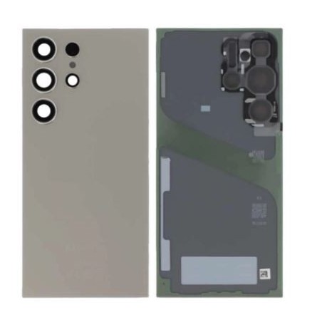 Vitre arrière pour Samsung Galaxy S24 Ultra (S928B) Titane Gris