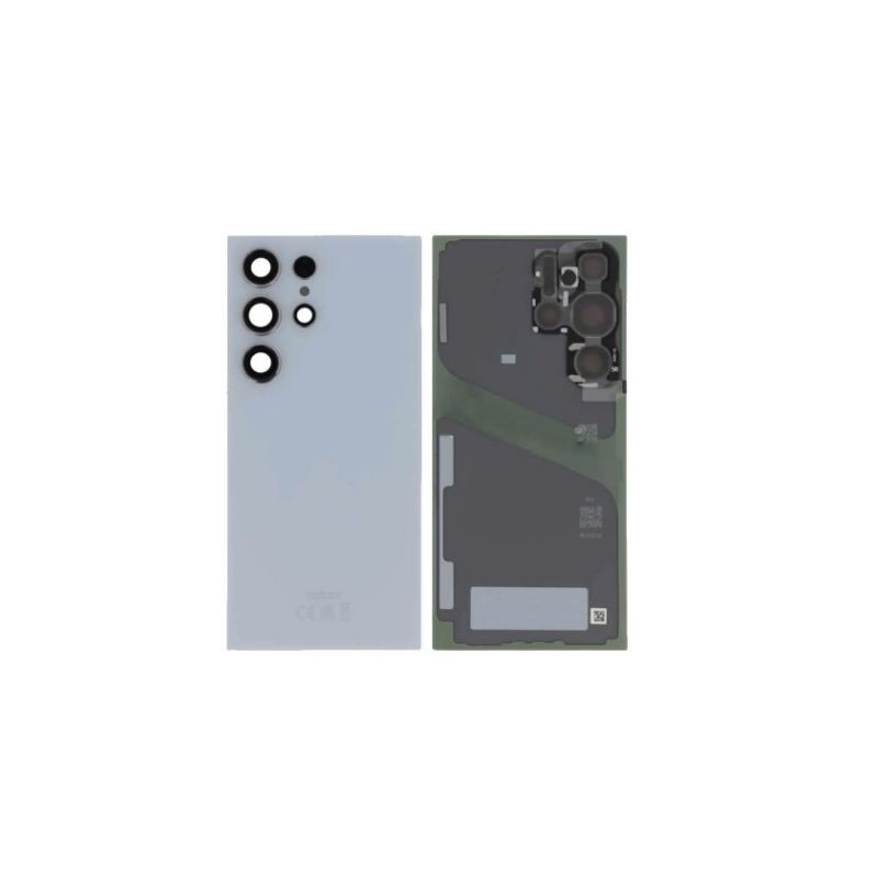 Vitre arrière pour Samsung Galaxy S24 Ultra (S928B) Titane Bleu