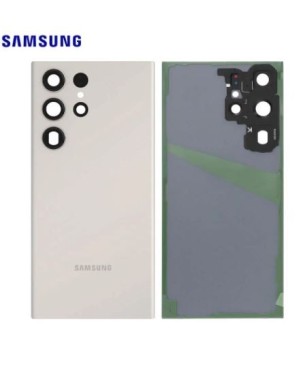 Vitre Arrière Samsung Galaxy S23 Ultra Occasion - GRADE A - (S918B) Crème