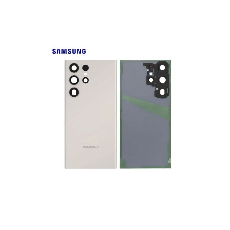 Vitre Arrière Samsung Galaxy S23 Ultra Occasion - GRADE A - (S918B) Crème