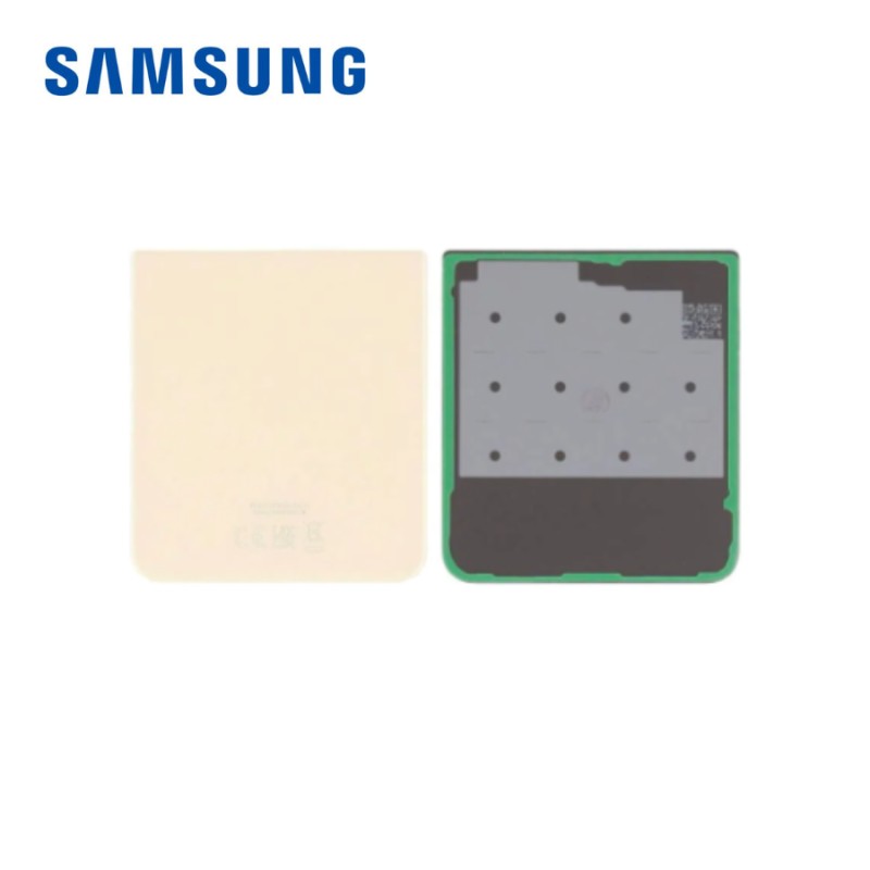 Vitre arrière inférieur occasion - Grade A - Samsung Galaxy Z Flip 3 5G (F711B) Crème
