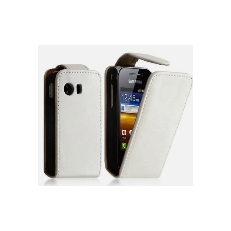 Pochette a rabat pour Samsung s5360 Blanc