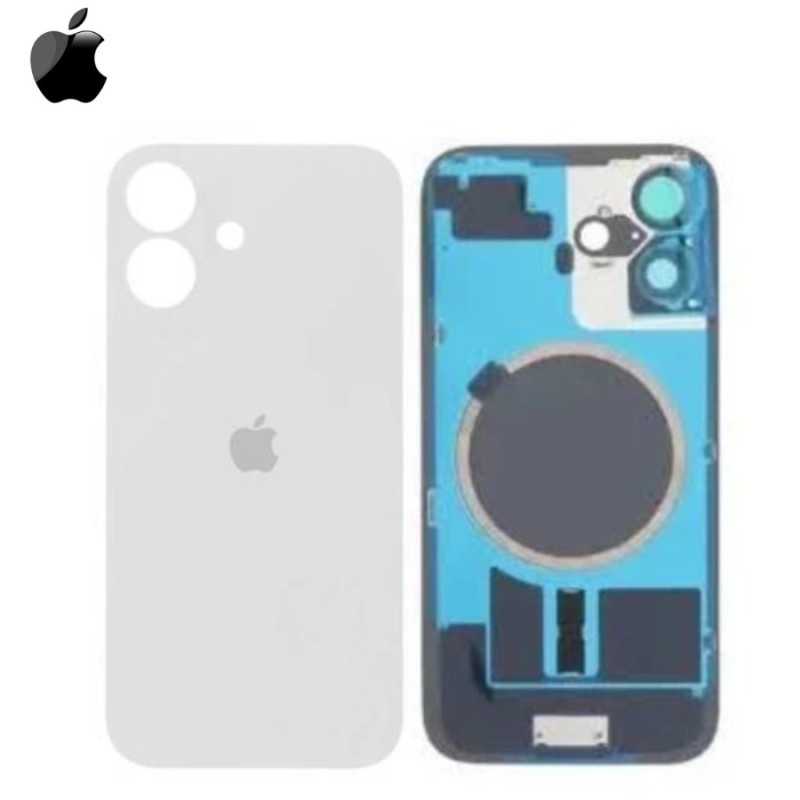 Vitre arrière complète APPLE Occasion - Grade A - iPhone 16 Blanc Vitre arrière complète APPLE Occasion - Grade A - iPhone 16 Blanc