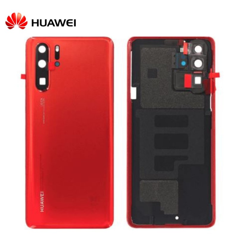 Vitre Arrière Huawei Occasion - GRADE A - P30 Pro Orange + Colle B7000