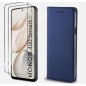 Pochette pour Honor 400 Smart Bleue + 2x verres trempés