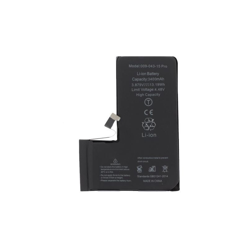 Batterie pour iPhone 15 Pro (Ti) + Adhésif offert