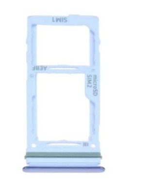 Tiroir Sim pour Samsung Galaxy A52/A72 4G/5G (A525F/A526B/A725F/A726B) A52s 5G(A528B) Bleu