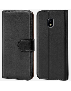 Pochette a rabat noir pour Samsung Galaxy J3 2017
