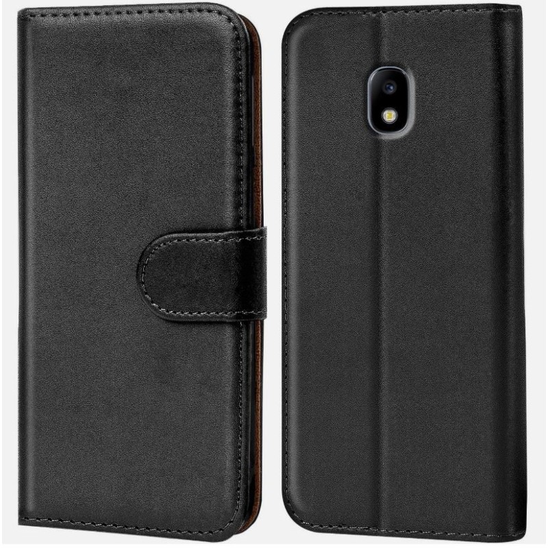 Pochette a rabat noir pour Samsung Galaxy J3 2017