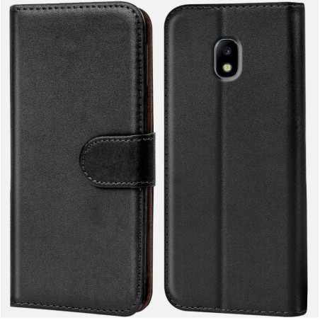 Pochette a rabat noir pour Samsung Galaxy J3 2017