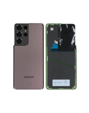 Cache arrière pour Samsung Galaxy S21 Ultra 5G (G998B) Brun