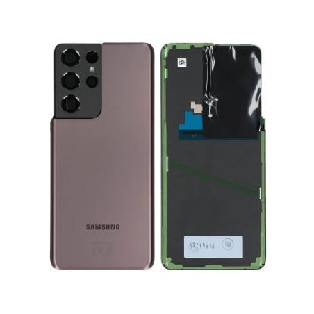 Cache arrière pour Samsung Galaxy S21 Ultra 5G (G998B) Brun