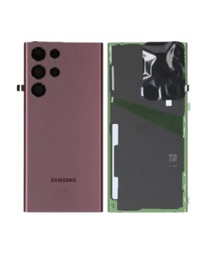 Vitre arrière pour Samsung Galaxy S22 Ultra 5G (S908B) Bordeaux