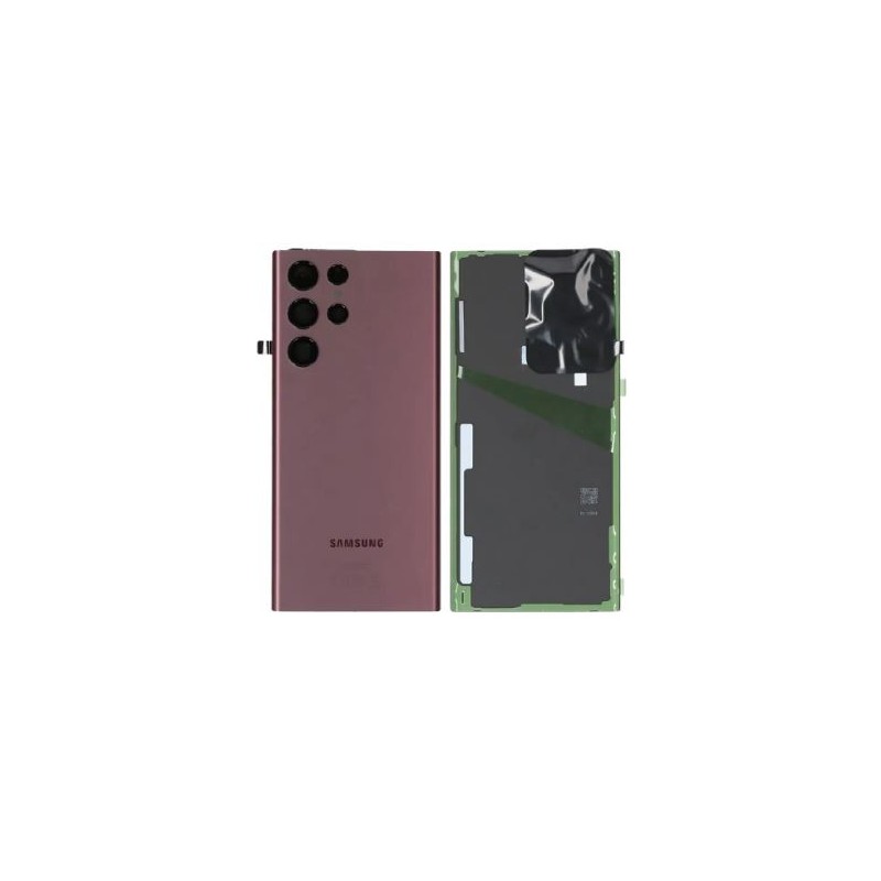 Vitre arrière pour Samsung Galaxy S22 Ultra 5G (S908B) Bordeaux