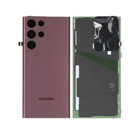Vitre arrière pour Samsung Galaxy S22 Ultra 5G (S908B) Bordeaux