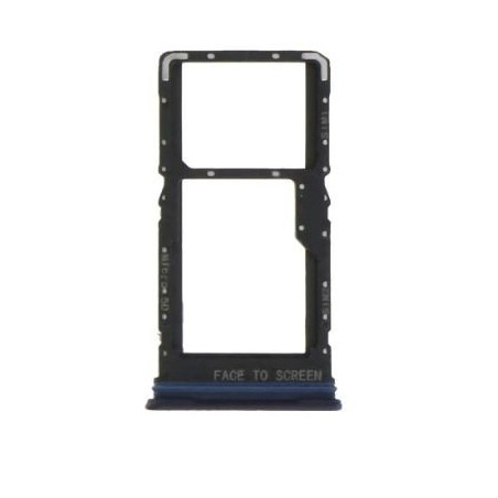 Tiroir SIM pour Xiaomi Redmi Note 9 Pro 5G Bleu Azur